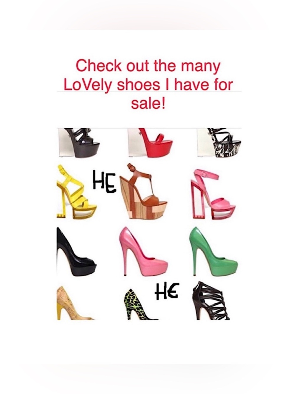 I have lots of shoes! Have a look! Sign